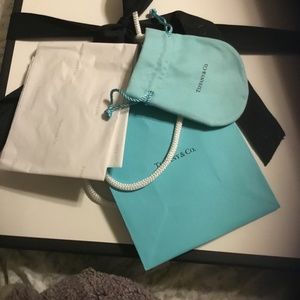 Authentic Tiffany mini bag with tissue paper and bag